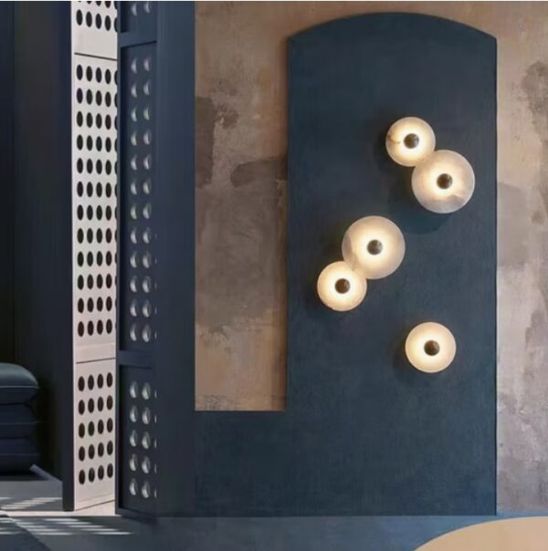 Designer Simple Natural Snow Stone Wall Lamp for The Living Room Bedroom Corridor of The Creative Wall Light