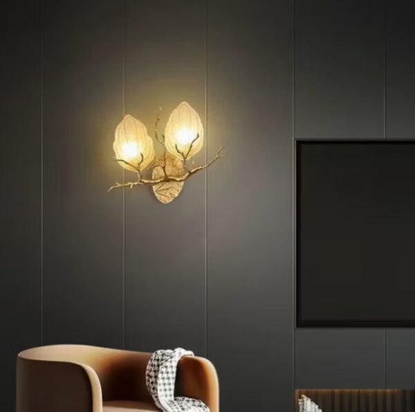 Modern Copper Light Luxury Wall Lamp Creative Living Room Bedroom Bedside Lamp Wall Lamp