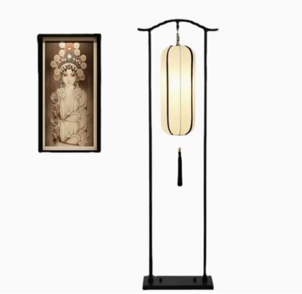 New Chinese Floor Lamp Living Room Hotel Vertical Floor Lamp
