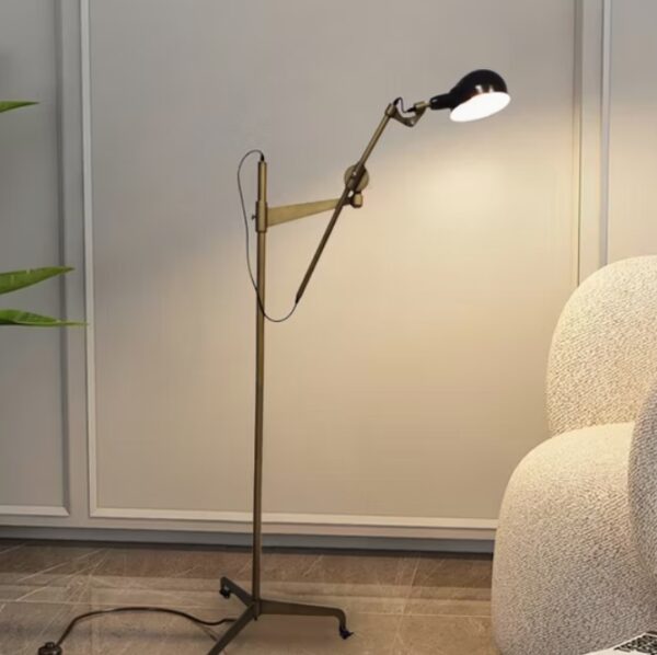 Suitable for Nordic Hotel Metal Floor Lamp with Wheels Fireproof Cloth Cover