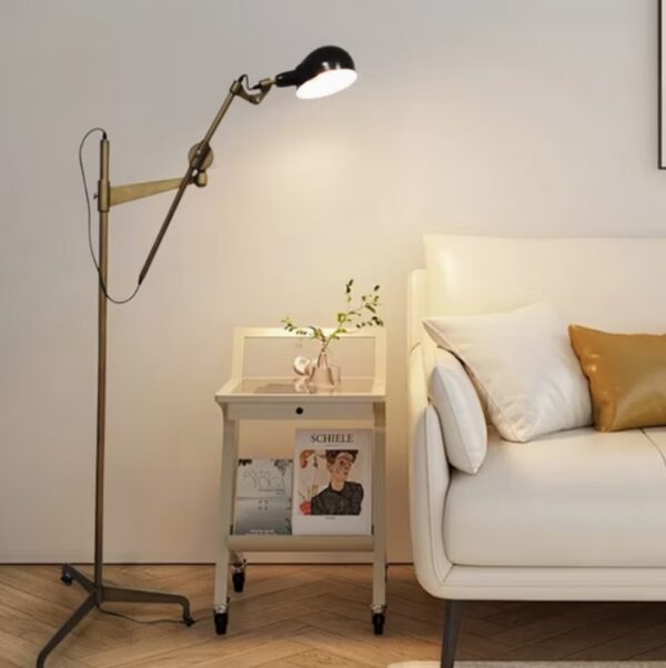Suitable for Nordic Hotel Metal Floor Lamp with Wheels Fireproof Cloth Cover