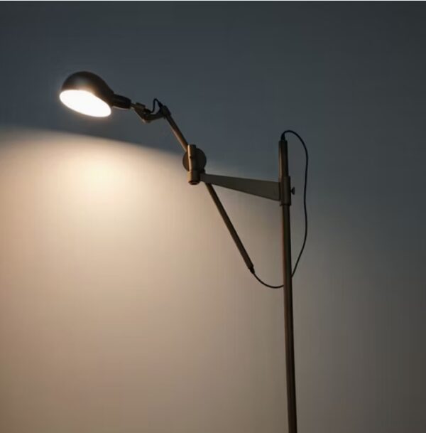 Suitable for Nordic Hotel Metal Floor Lamp with Wheels Fireproof Cloth Cover