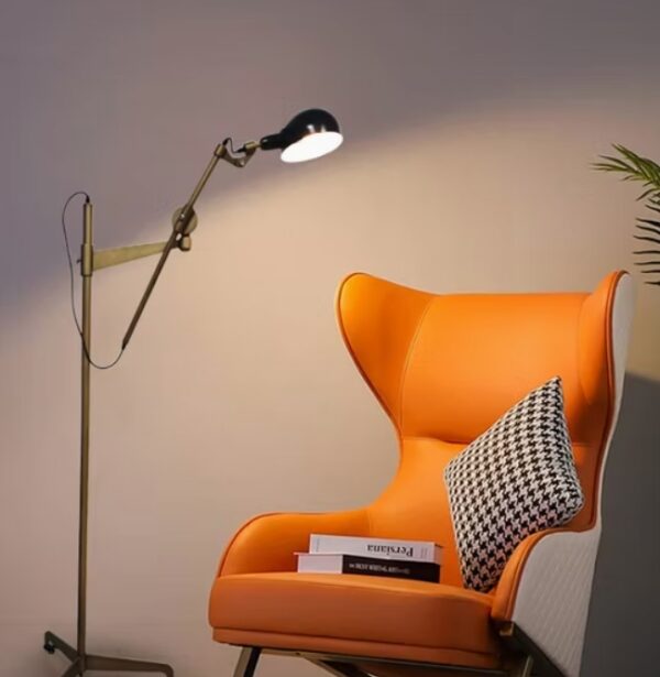 Suitable for Nordic Hotel Metal Floor Lamp with Wheels Fireproof Cloth Cover