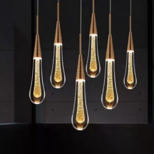 Hotel Lighting Project Lobby Interior Decorative Lights Living Room Water Drop Chandelier