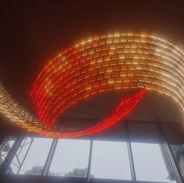 Custom Interior Lighting Design Modern Hotel Ceiling Glass Lamp Acrylic LED Chandeliers