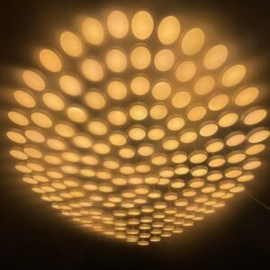 Customizable Aluminum Chandeliers with Intelligent Dimming for Interior Lighting in The Hotel Lobby