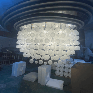 Gusurelighting Multi - Sphere Glass Chandelier: Grand Statement Lighting