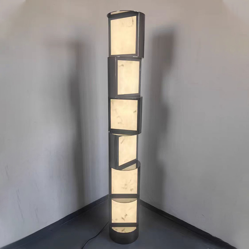 Gusurelighting Stainless-Steel Alabaster Floor Lamp: Modern Luxury for Home