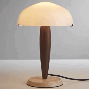 Gusurelighting Minimalist Table Lamp: Wood-White Design for Desks & Bedrooms