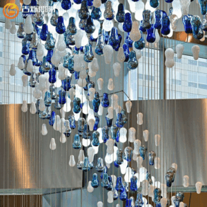 Customized Hotel Lobby Chandeliers and Shopping Mall Hall Gourd-Shaped Artistic Chandeliers