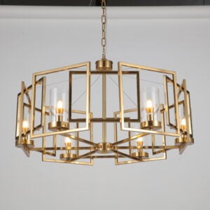 Modern LED Iron Chandelier for Living Room & Bedroom | Simple Contemporary Pendant Light – GS25036
