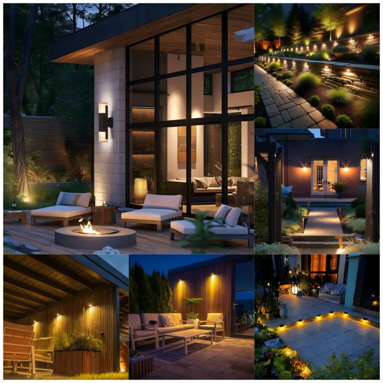 outdoor wall lights and patio lighting