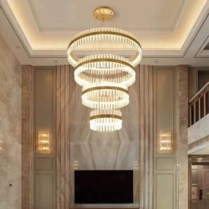 Luxury Crystal Chandelier for Villa Staircase | Modern Large Crystal Chandelier