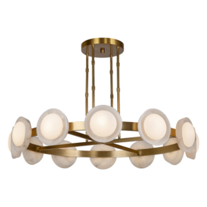 Modern Natural Alabaster Chandelier | Luxury Round Pendant Light Manufacturer